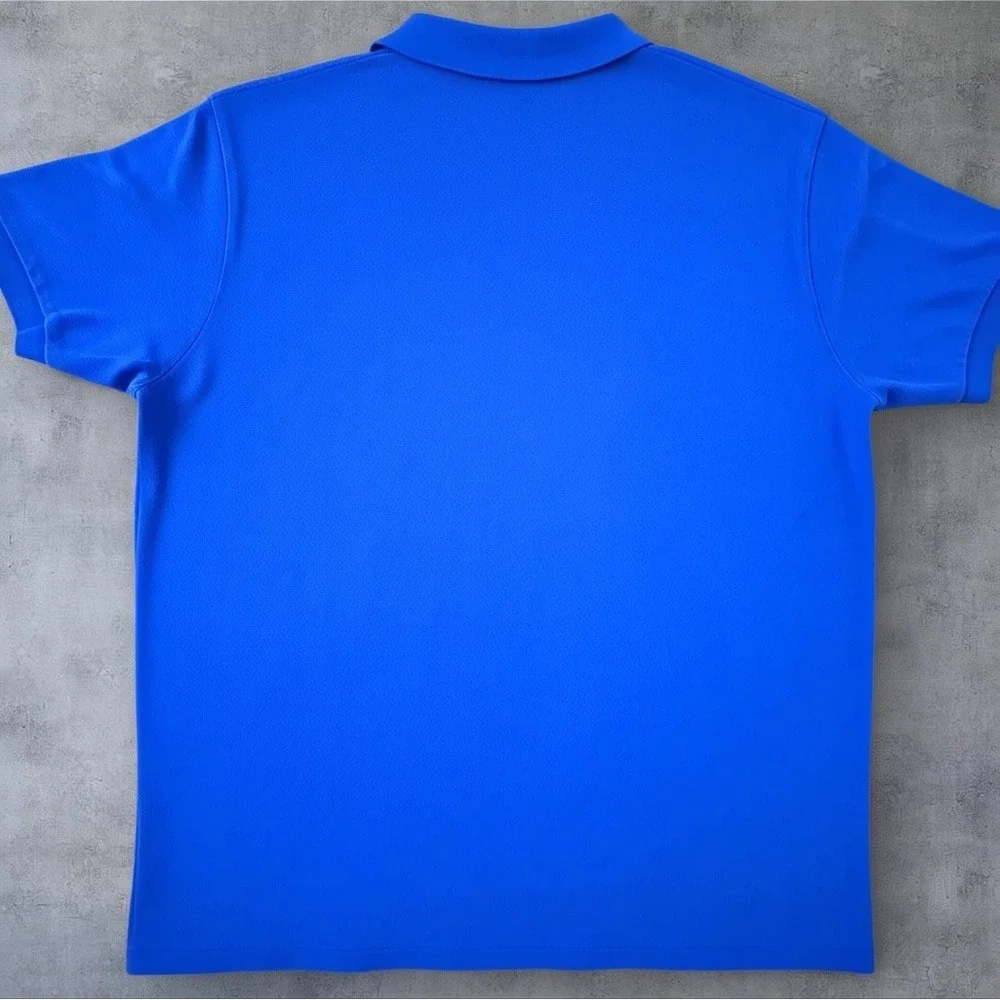 Polo Ralph Lauren Polo Shirt XXL Blue Orange Pony Logo Pique Knit Preppy